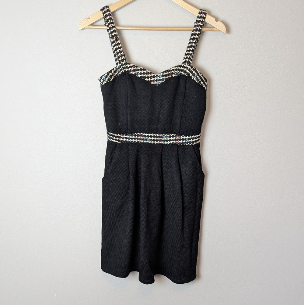 NWT Charlotte Russe Black Tweed Dress Size Small